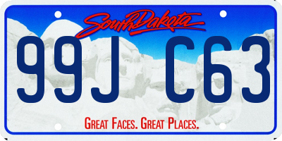 SD license plate 99JC63