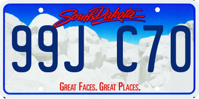 SD license plate 99JC70