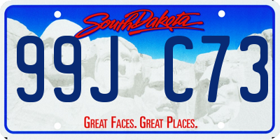 SD license plate 99JC73