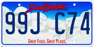 SD license plate 99JC74