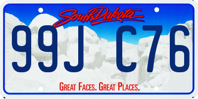 SD license plate 99JC76
