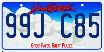 SD license plate 99JC85