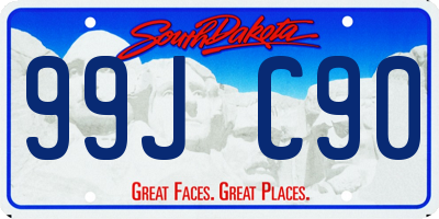 SD license plate 99JC90