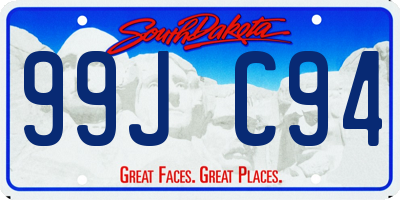 SD license plate 99JC94