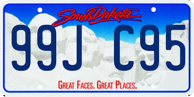 SD license plate 99JC95