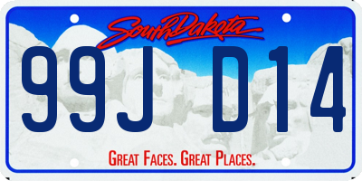 SD license plate 99JD14