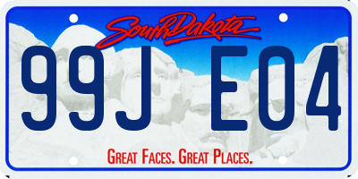 SD license plate 99JE04