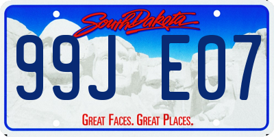 SD license plate 99JE07