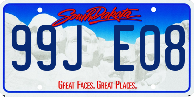 SD license plate 99JE08