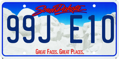 SD license plate 99JE10