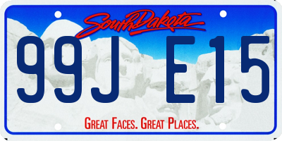 SD license plate 99JE15