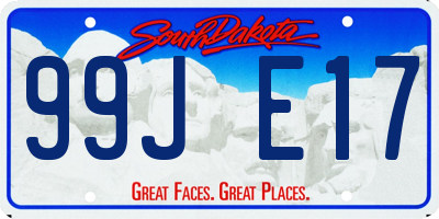 SD license plate 99JE17