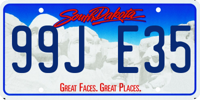 SD license plate 99JE35
