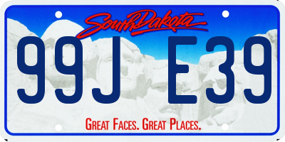 SD license plate 99JE39
