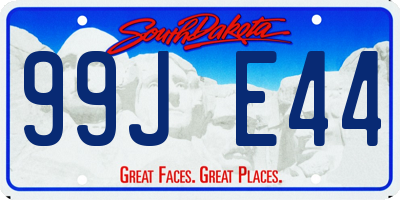SD license plate 99JE44