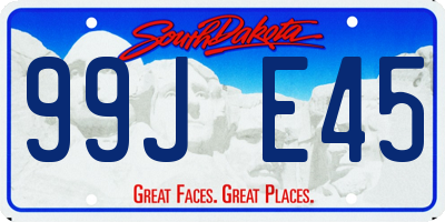 SD license plate 99JE45
