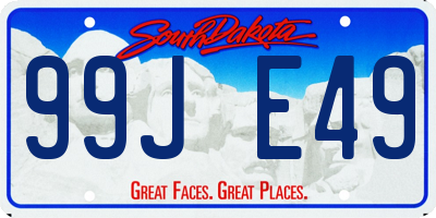 SD license plate 99JE49