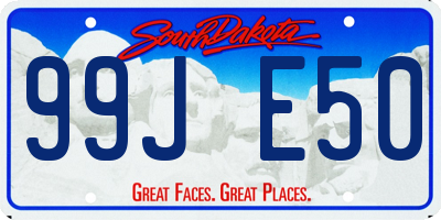 SD license plate 99JE50