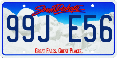 SD license plate 99JE56