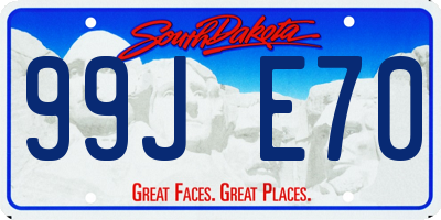 SD license plate 99JE70