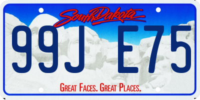 SD license plate 99JE75