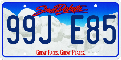 SD license plate 99JE85