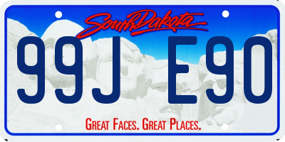 SD license plate 99JE90