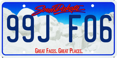 SD license plate 99JF06