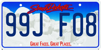 SD license plate 99JF08