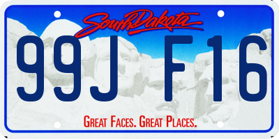 SD license plate 99JF16
