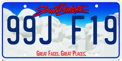SD license plate 99JF19