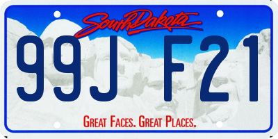 SD license plate 99JF21