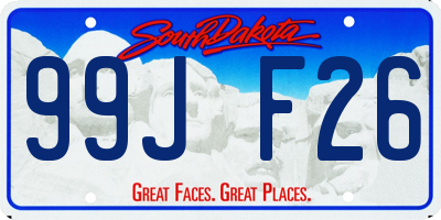 SD license plate 99JF26