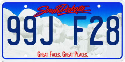 SD license plate 99JF28