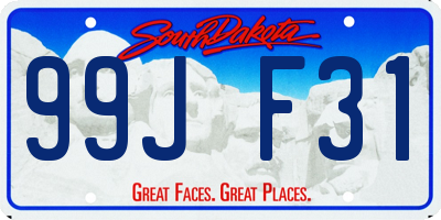 SD license plate 99JF31