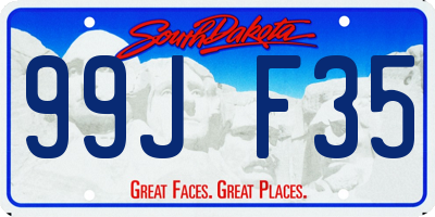 SD license plate 99JF35