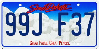SD license plate 99JF37