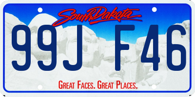 SD license plate 99JF46