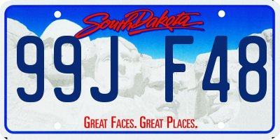 SD license plate 99JF48