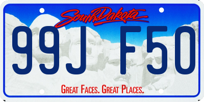 SD license plate 99JF50