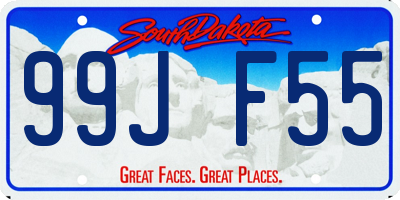 SD license plate 99JF55