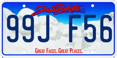 SD license plate 99JF56