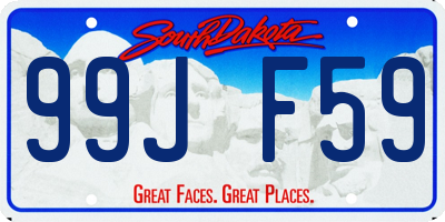 SD license plate 99JF59
