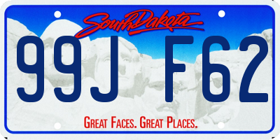 SD license plate 99JF62