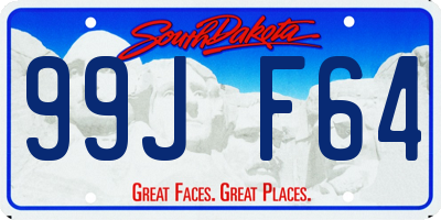 SD license plate 99JF64