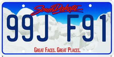 SD license plate 99JF91