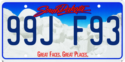 SD license plate 99JF93