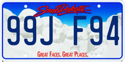 SD license plate 99JF94