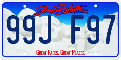 SD license plate 99JF97