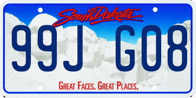 SD license plate 99JG08